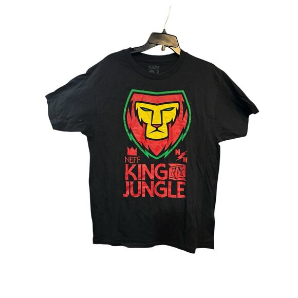 Neff King Of The Jungle Lion Mens Graphic T Shirt Large - Picture 1 of 4